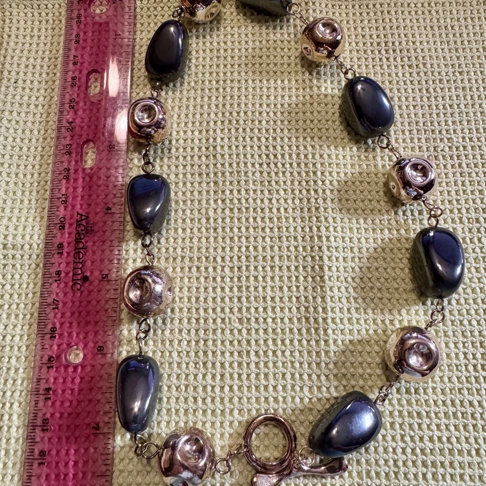 RLM Studio Sterling & Hematite Necklace Robert Lee Morris